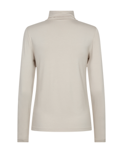 Freequent Liana Long Sleeve Top in moonbeam, back view