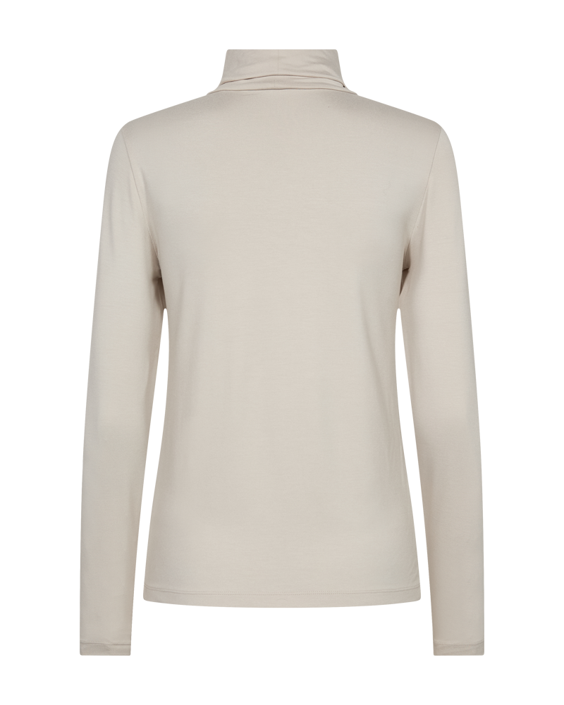 Freequent Liana Long Sleeve Top in moonbeam, back view