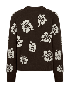 Freequent Alpi Pullover in brown, back view