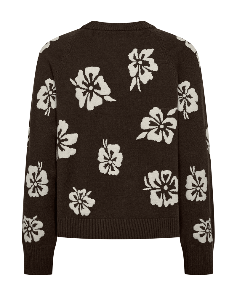 Freequent Alpi Pullover in brown, back view