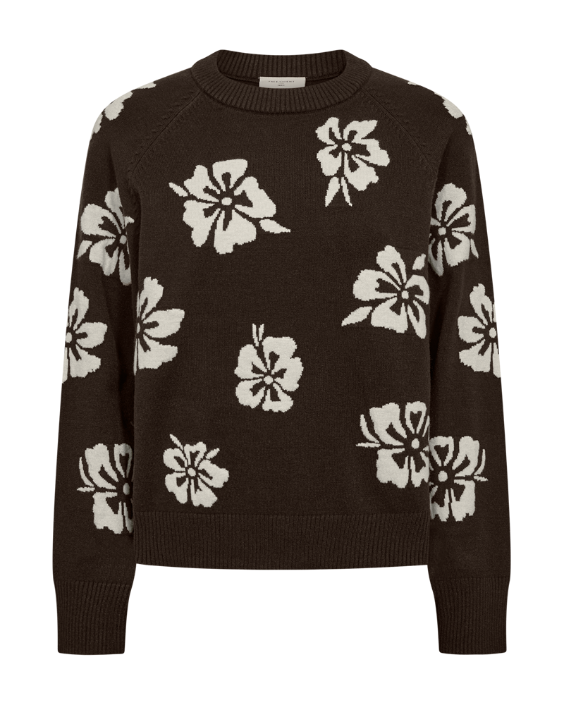 Freequent Alpi Pullover in brown, front view