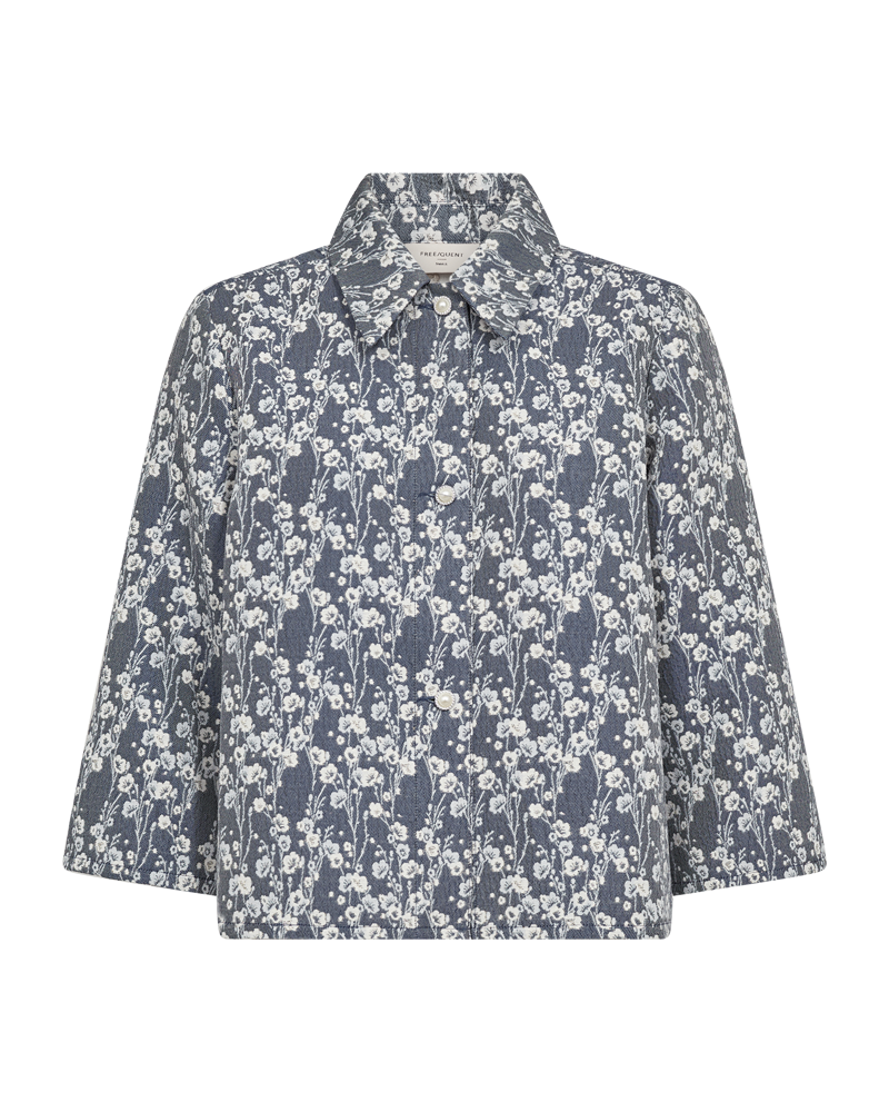 Freequent Fally Jacket in denim, front view