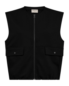 Freequent Nanni Vest in black, front view