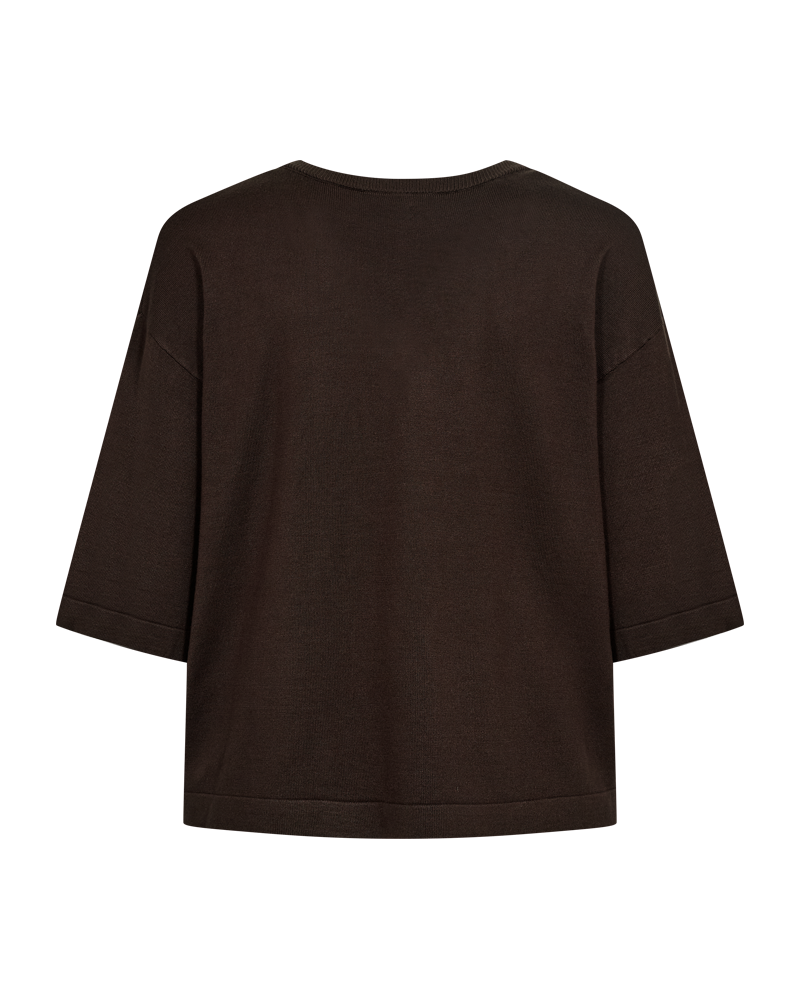 Freequent Conny Pullover in chocolate, back view
