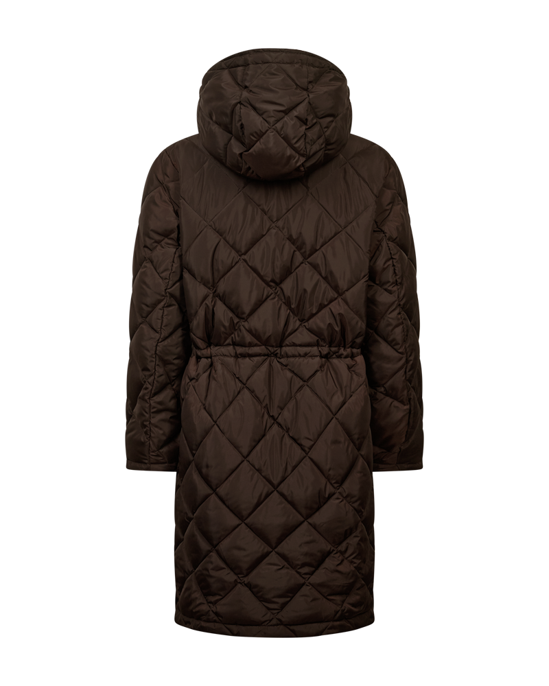 Freequent Olga Jacket in chocolate, back view