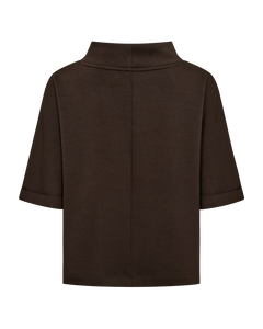 Freequent Lucinda Blouse in chocolate, back view
