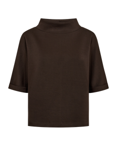 Freequent Lucinda Blouse in chocolate, front view