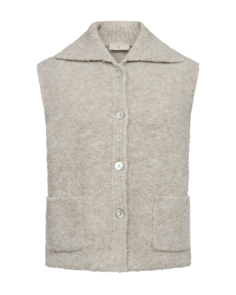 Freequent Christa Waistcoat in moonbeam, front view