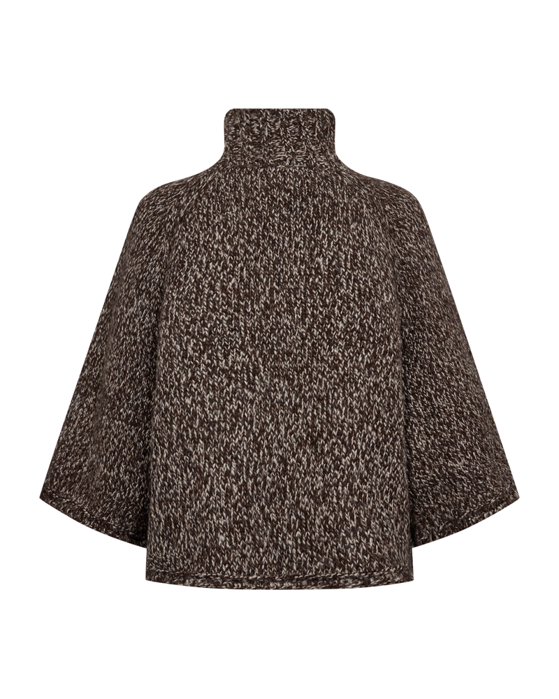 Freequent Selina Cape in dark brown, back view