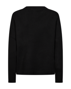 Freequent Ani Pullover in black, back view