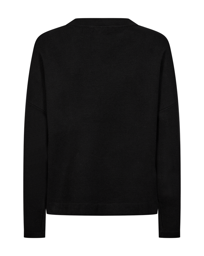 Freequent Ani Pullover in black, back view