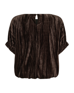 Freequent Candy Blouse in chocolate, back view