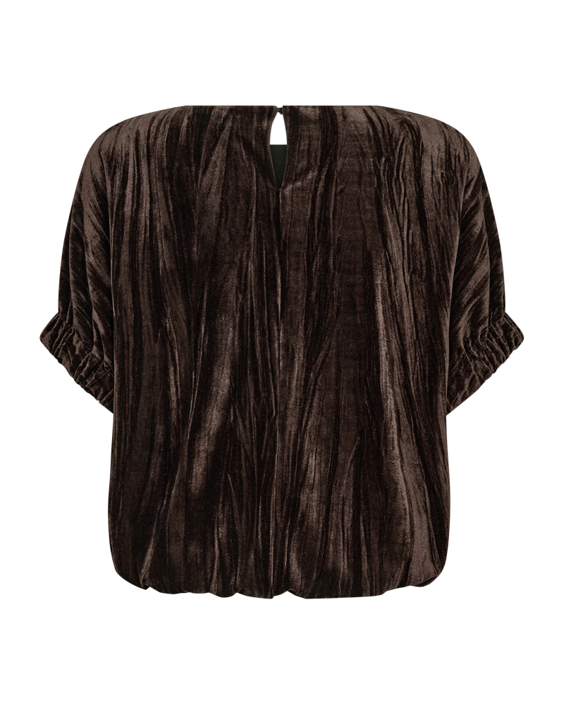 Freequent Candy Blouse in chocolate, back view