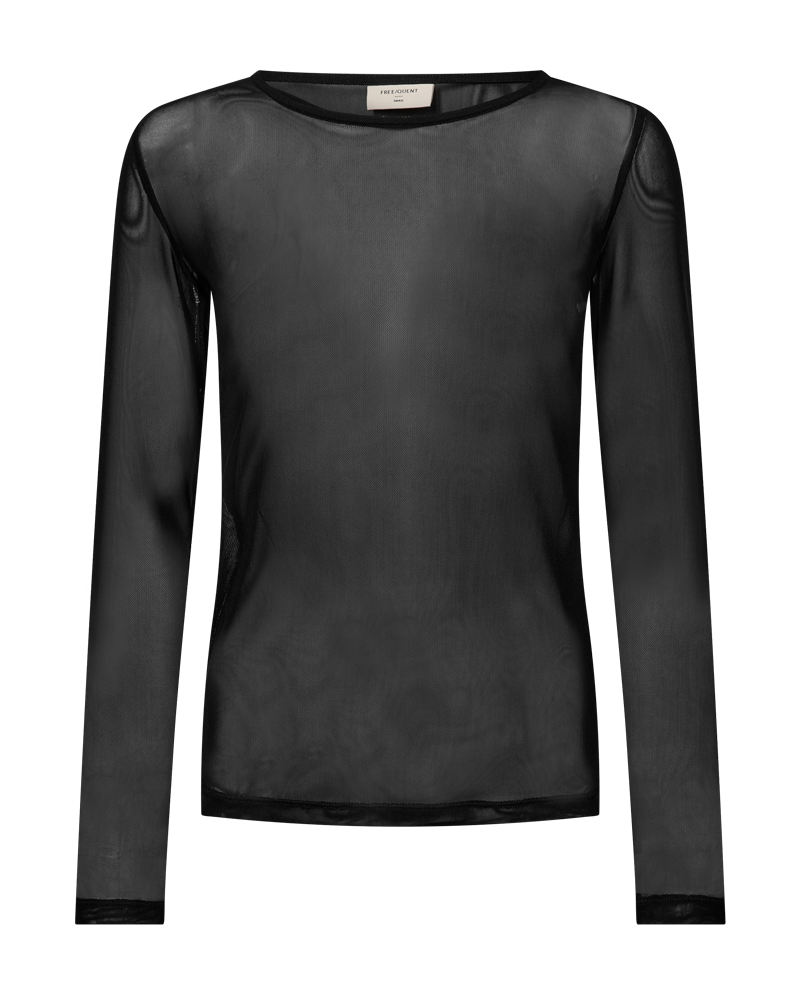 Freequent Meshka T-Shirt in black, front view