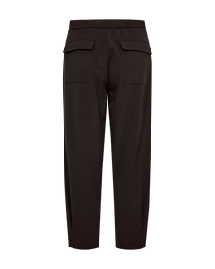 Freequent Swift Pants in dark brown, back view