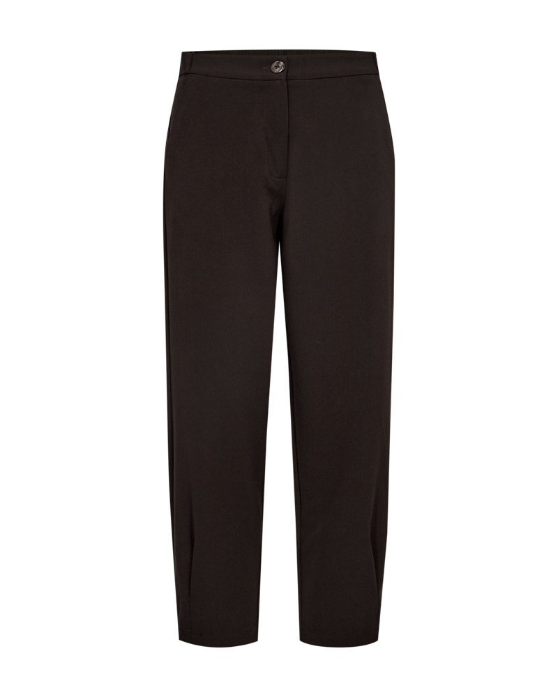 Freequent Swift Pants in dark brown, front view