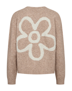 Freequent Nomas Cardigan in silver, back view
