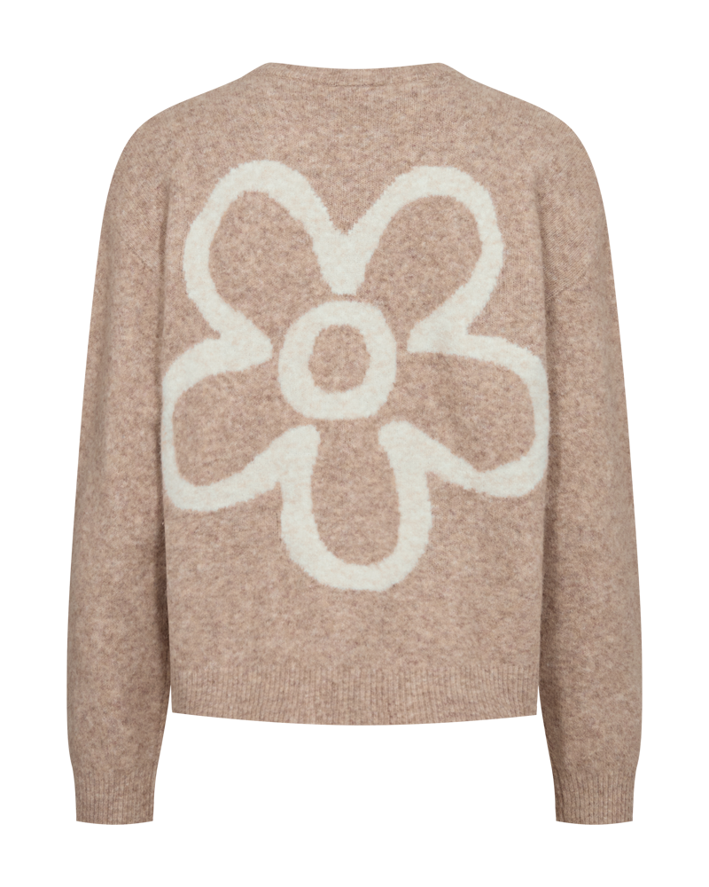 Freequent Nomas Cardigan in silver, back view