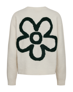 Freequent Nomas Cardigan in moonbeam, back view