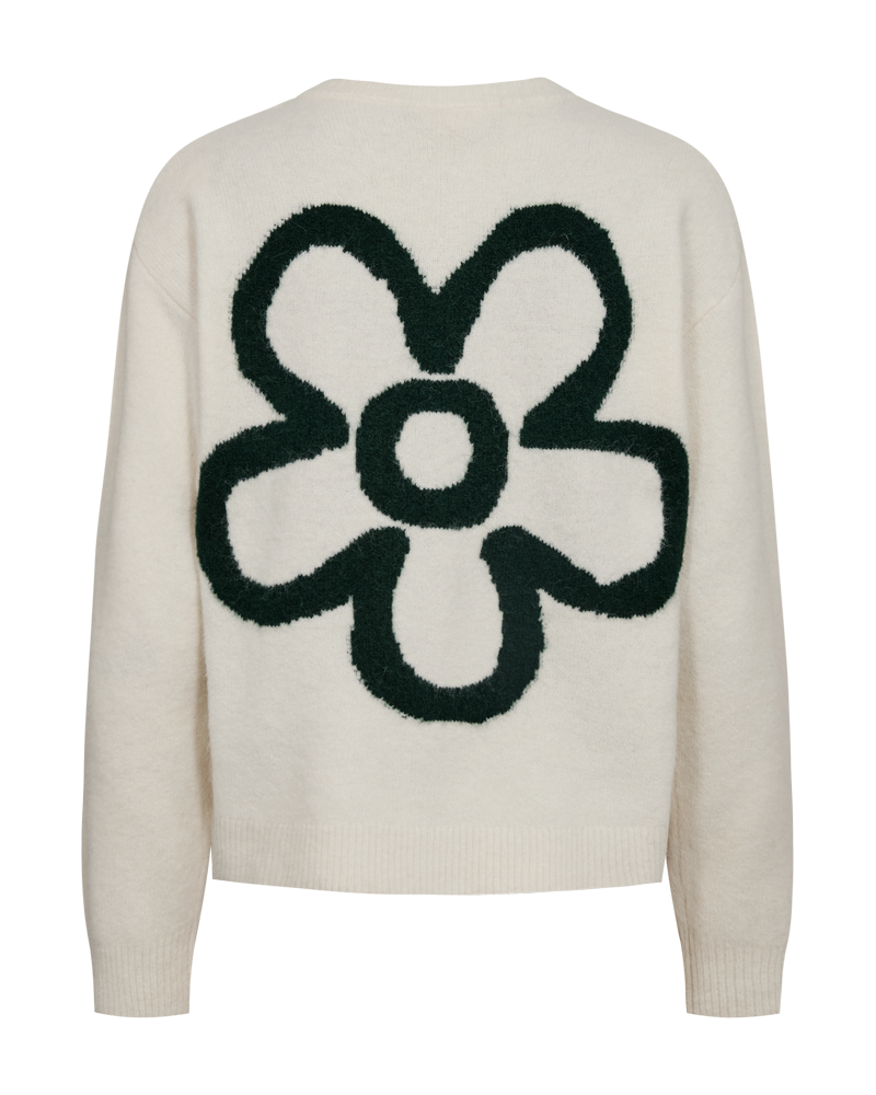 Freequent Nomas Cardigan in moonbeam, back view