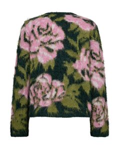 Freequent Lippi Cardigan in green, back view