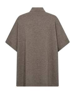 Freequent Claura Cape in taupe, back view