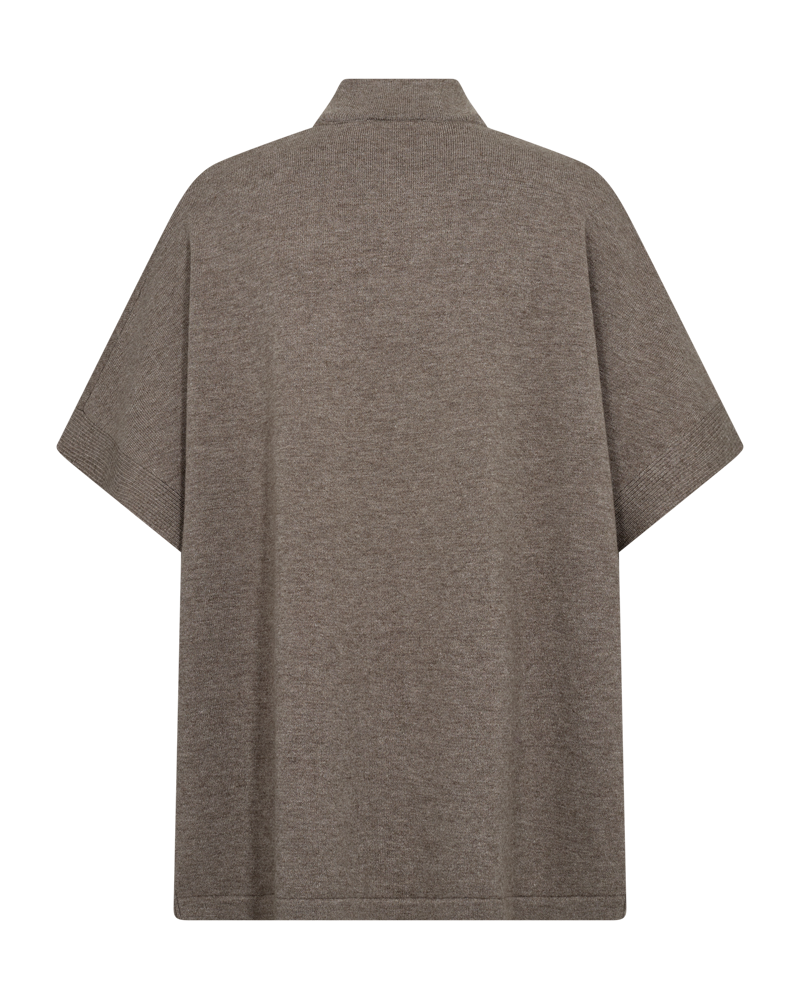 Freequent Claura Cape in taupe, back view