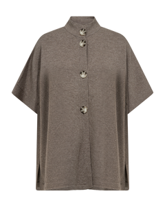 Freequent Claura Cape in taupe, front view