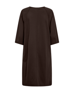 Freequent Sanni Dress in dark brown, back view