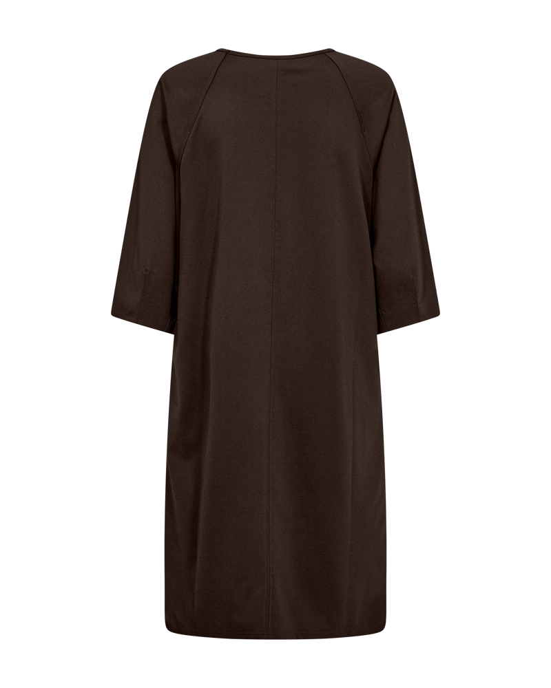 Freequent Sanni Dress in dark brown, back view