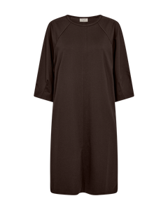 Freequent Sanni Dress in dark brown, front view