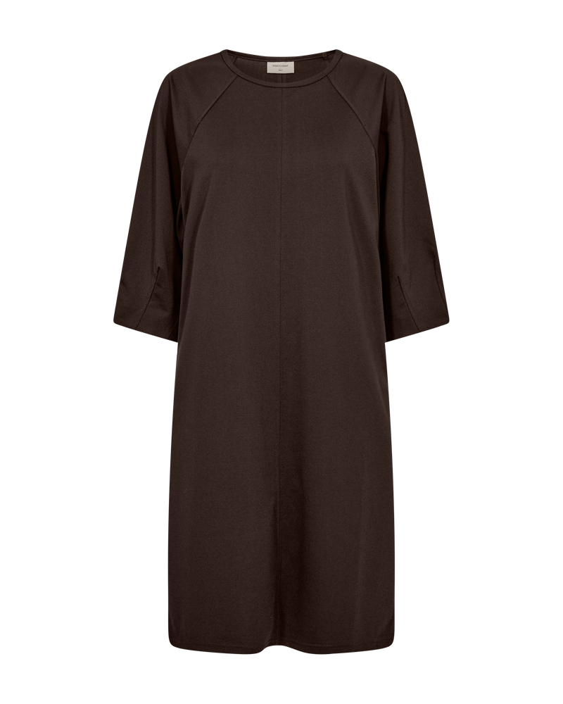 Freequent Sanni Dress in dark brown, front view