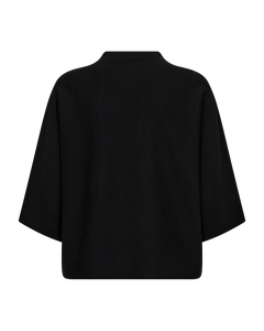Freequent Ani Pullover in black white, back view