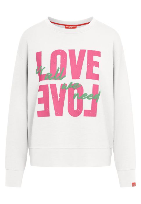 Frieda & Freddies White LOVE Sweatshirt 266246