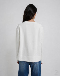 Milano 5635-8702-A White sweatshirt back view