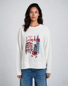 Milano 5635-8702-A White sweatshirt front view