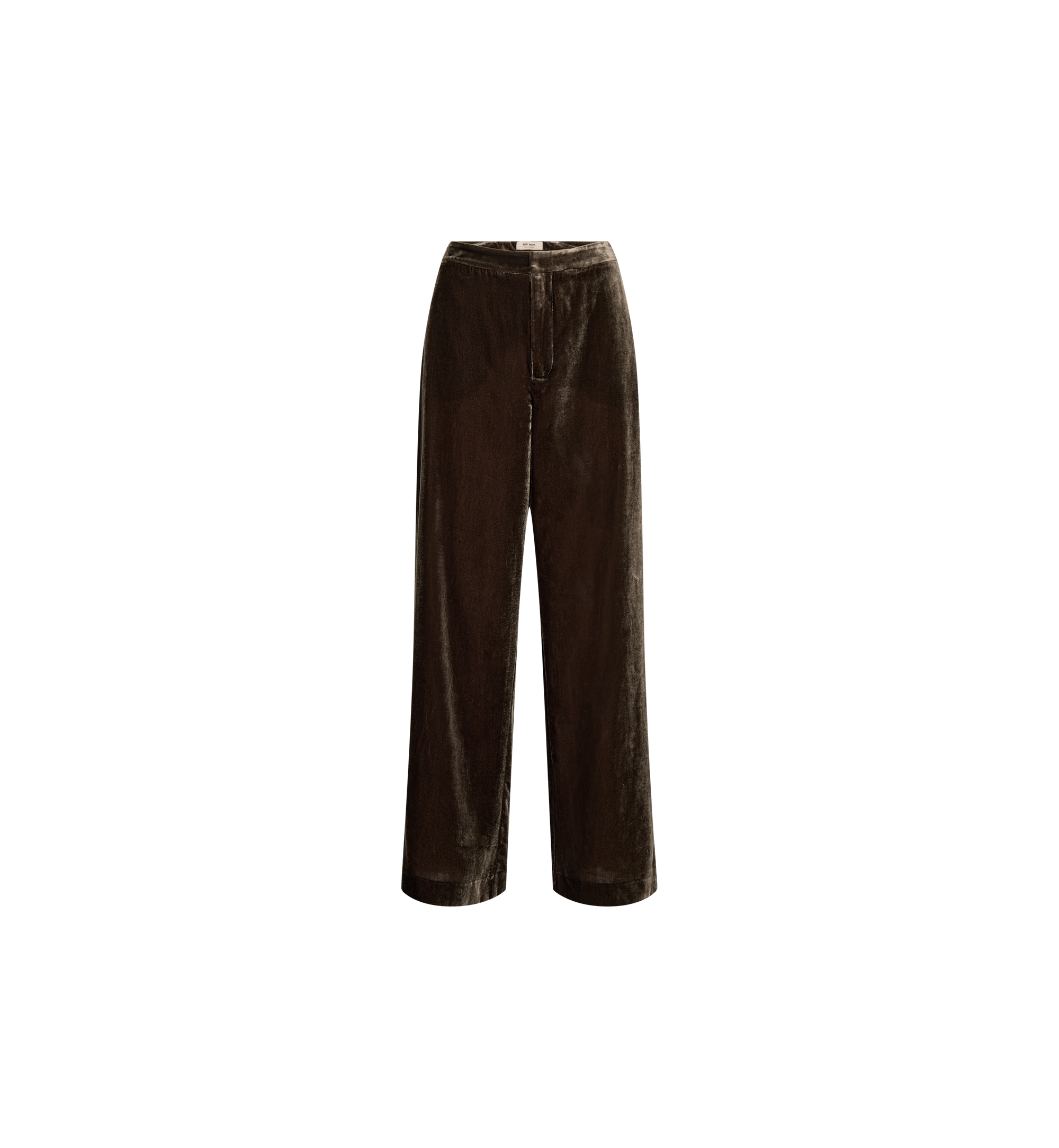Mos Mosh Leya Vera trousers front in chocolate brown