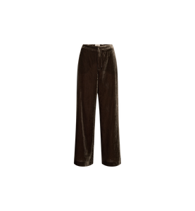 Mos Mosh Leya Vera trousers front in chocolate brown
