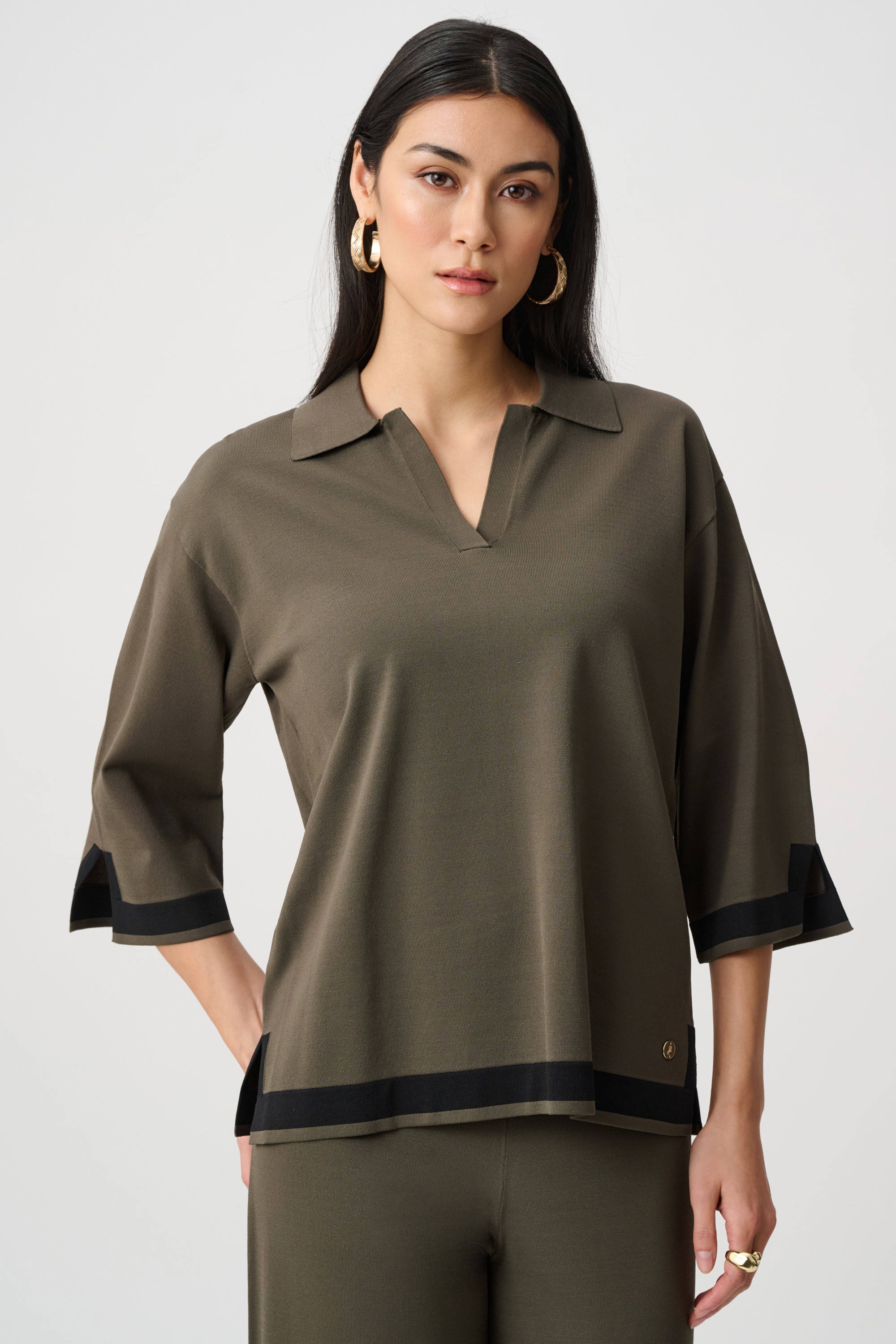 Joseph Ribkoff 253909F26 in Avocado/Black