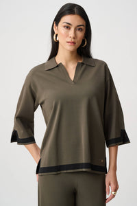 Joseph Ribkoff 253909F26 in Avocado/Black
