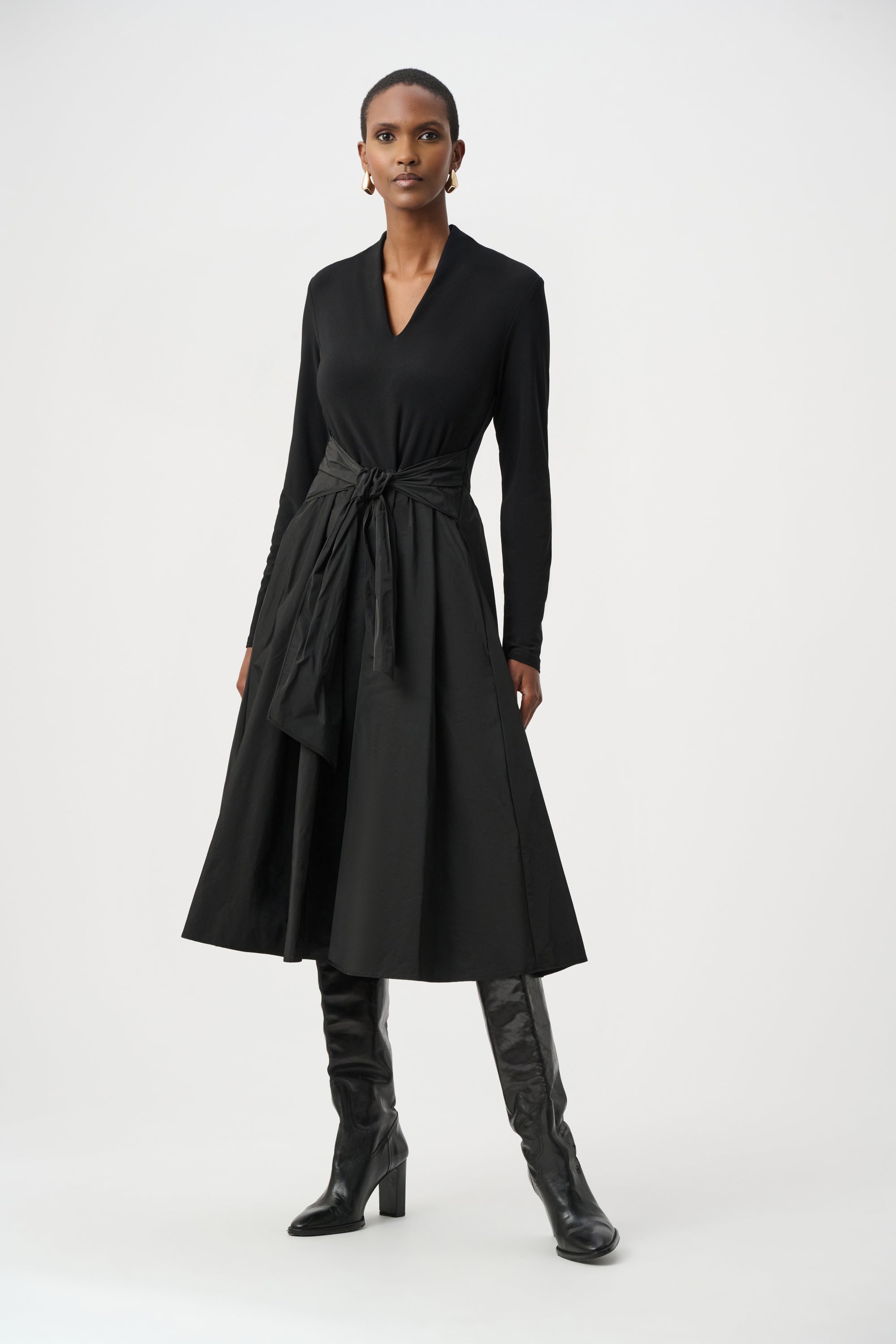 Joseph Ribkoff 263145 black fit and flare dress