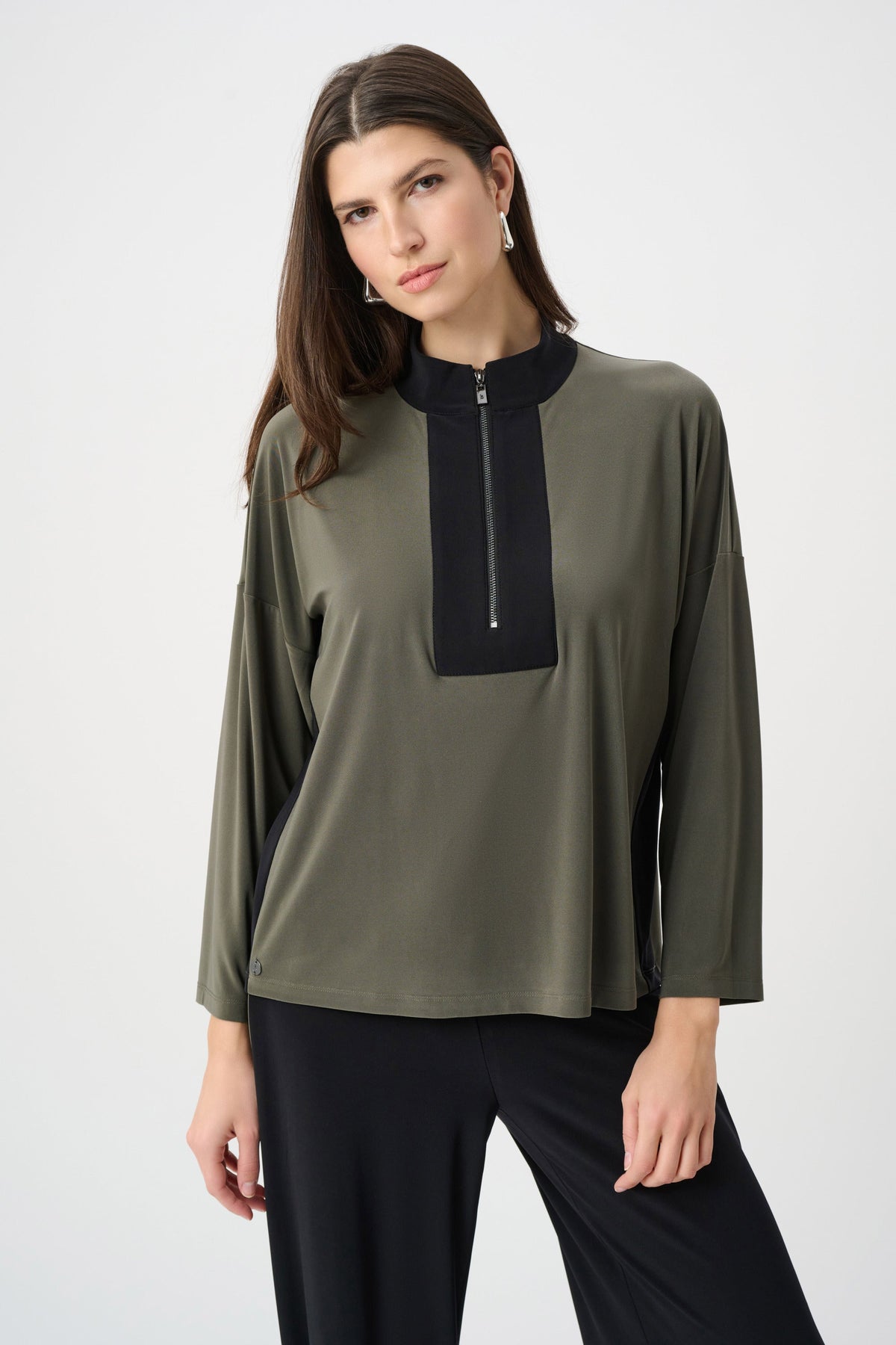 Joseph Ribkoff 263606 Avocado and Black