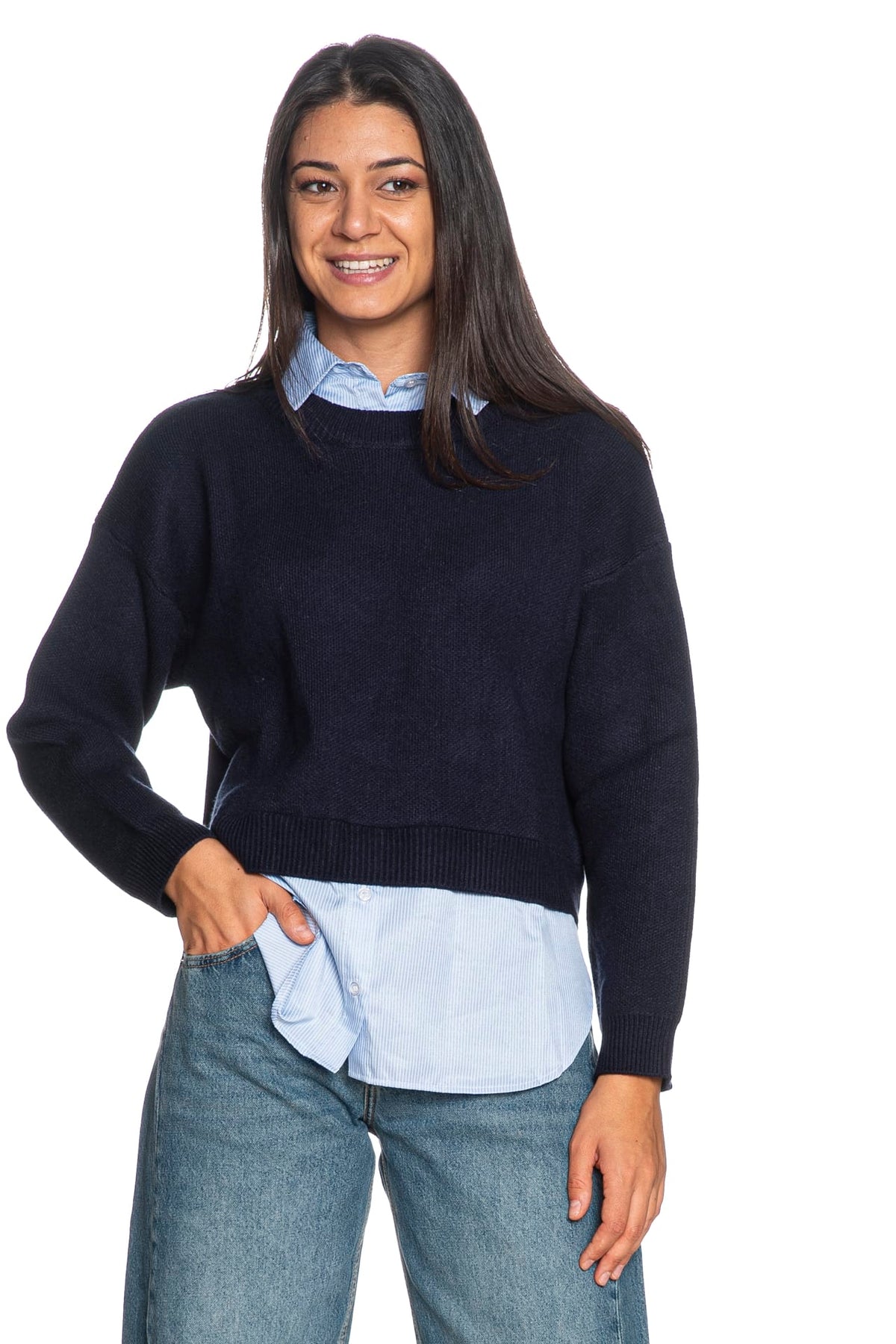 Tiffosi Mixed navy jumper