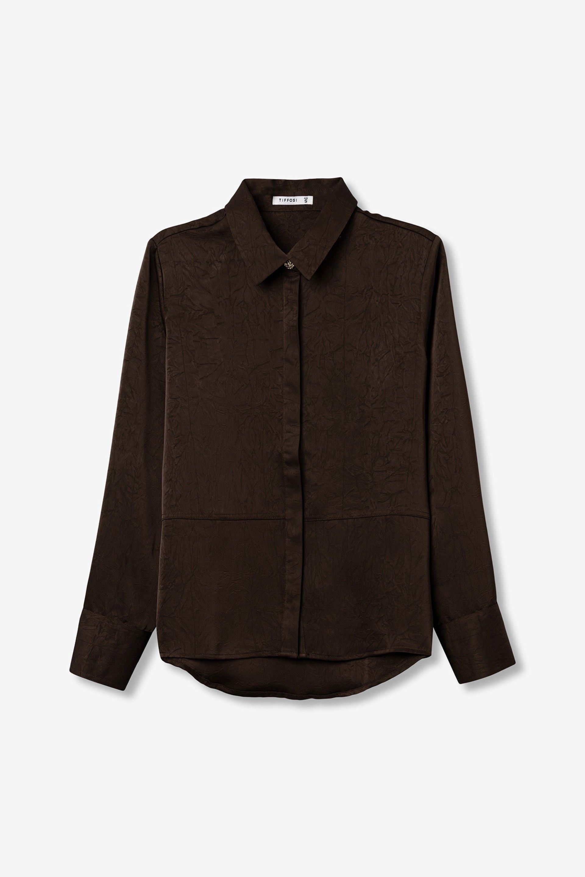 Tiffosi Marilu chocolate blouse