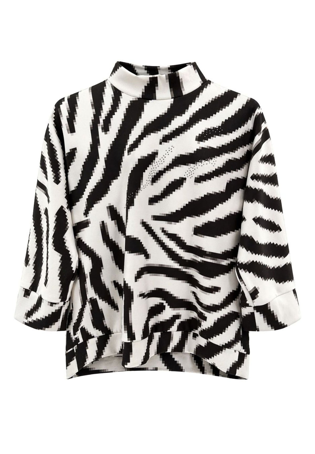 Tuzzi ivory and chocolate printed shirt, front view