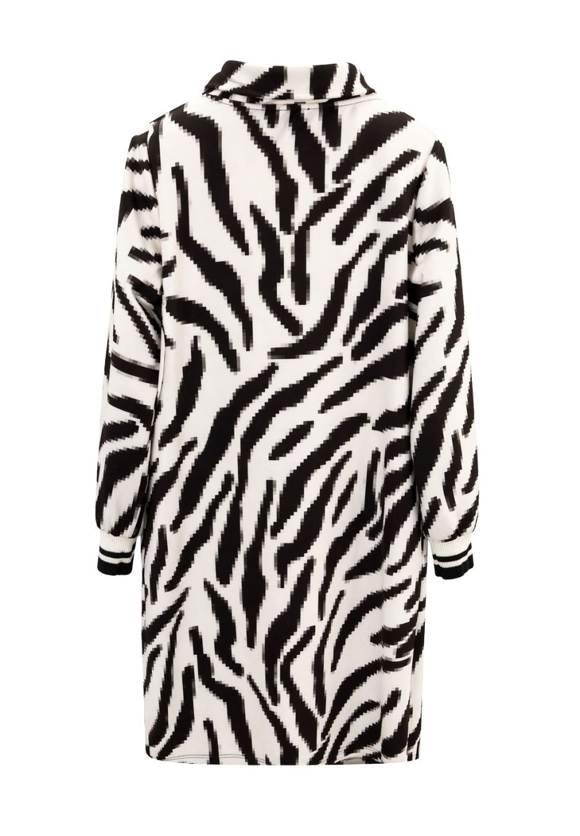 Tuzzi chocolate zebra-print dress, back view