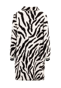 Tuzzi chocolate zebra-print dress, back view