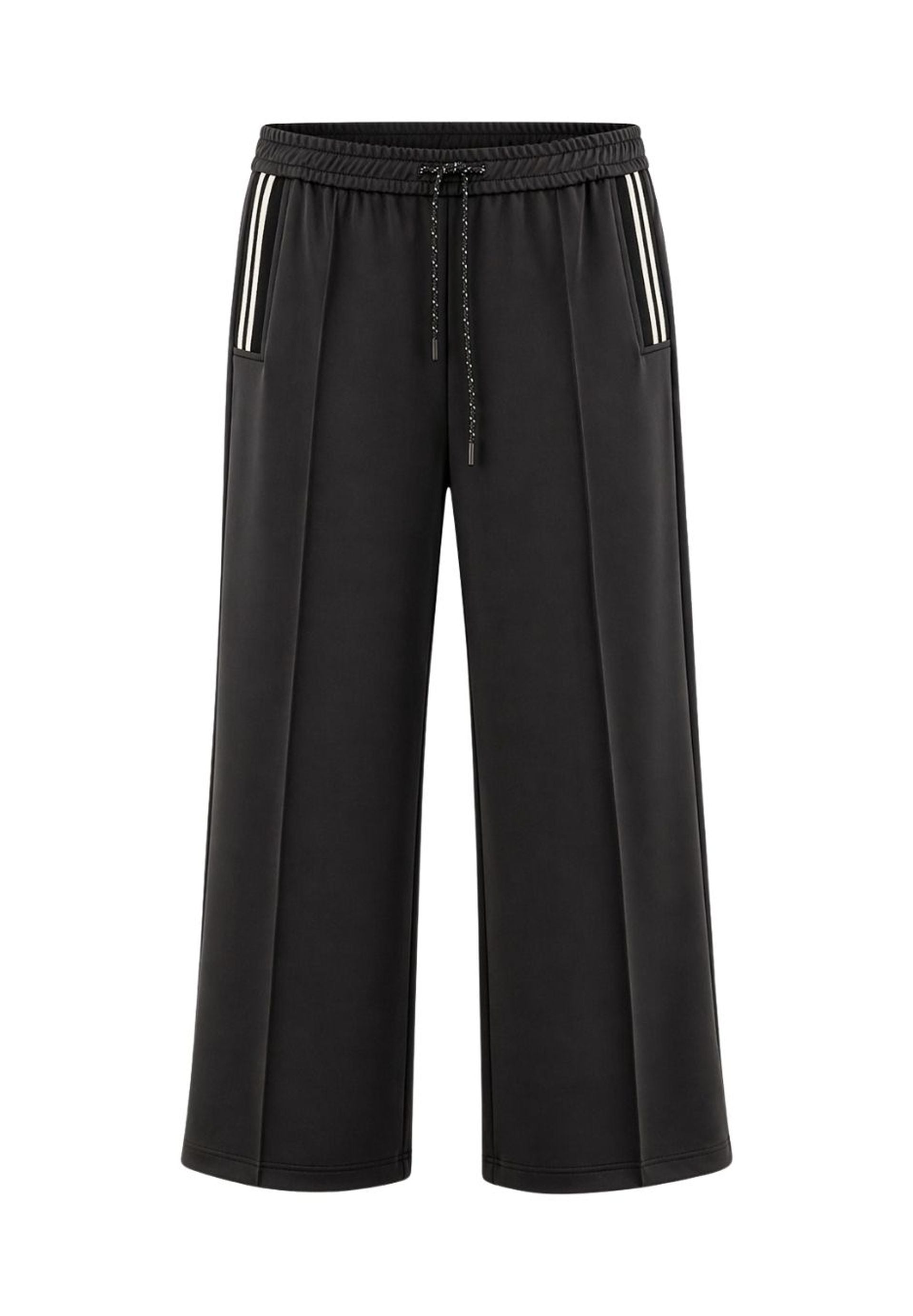Tuzzi chocolate drawstring trousers, front view