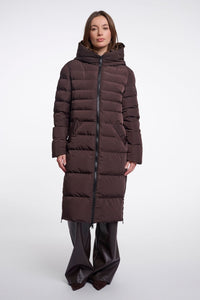 Rino & Pelle Keilafur brown coat with leopard-print faux fur